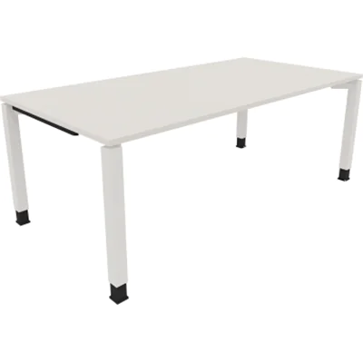Schreibtisch Vierfuß Quadratrohr B2000xT1000xH680-820 ws/Weiß Schreibtisch Vierfuß Quadratrohr B2000xT1000xH680-820 ws/Weiß