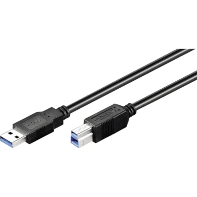 Goobay 93654, 3 m, USB A, USB B, USB 3.2 Gen 1 (3.1 Gen 1), 5 Gbit/s, Schwarz
