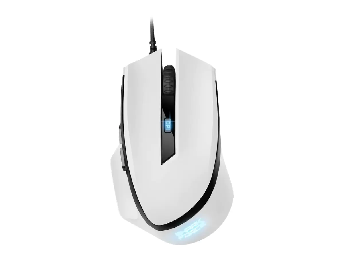 Sharkoon SHARK Force II - Maus - optisch - 6 Tasten - kabelgebunden - USB - weiß