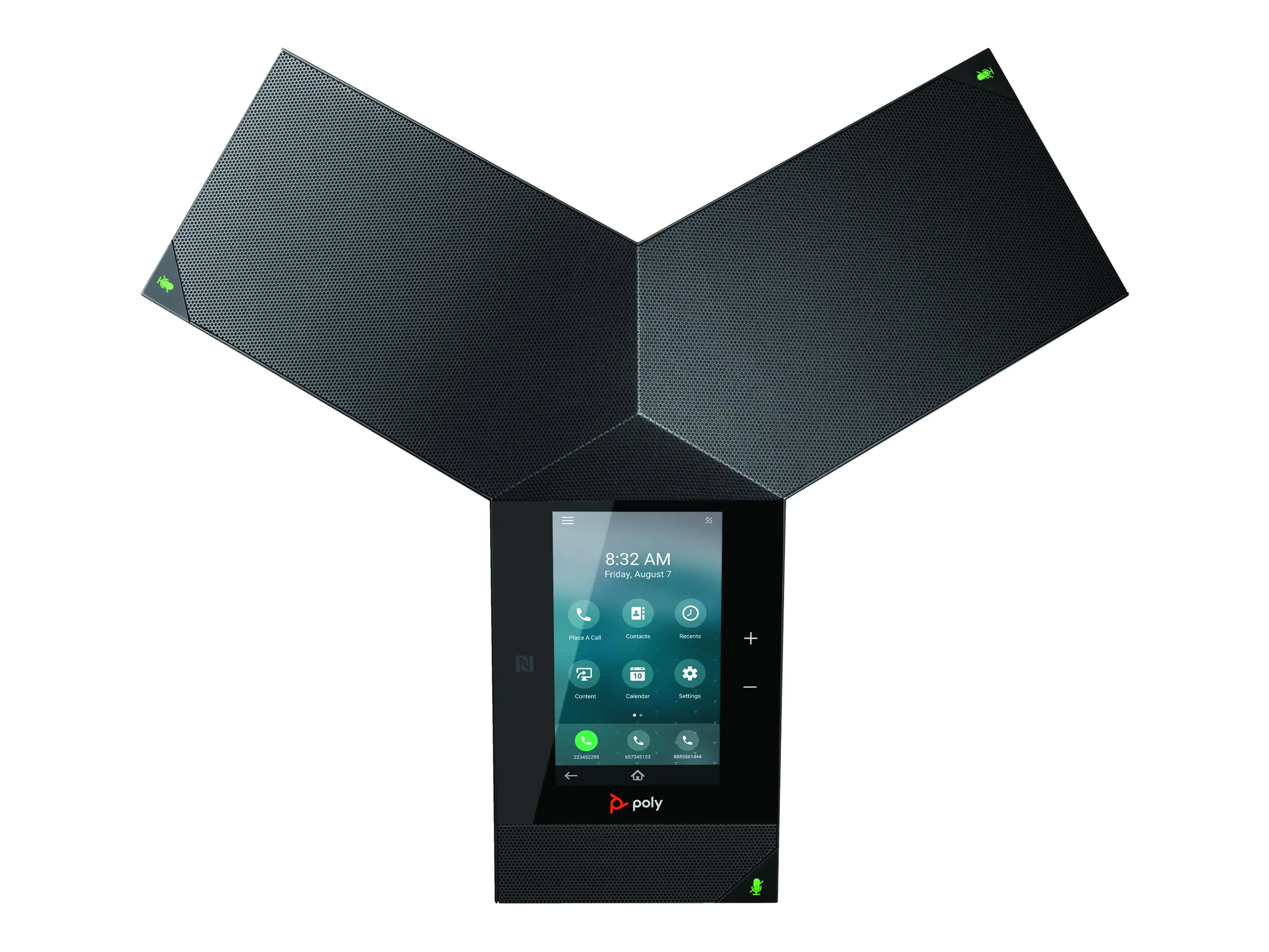 Poly Trio 8800 - VoIP-Konferenztelefon - mit Bluetooth-Schnittstelle - fünfwegig Anruffunktion - SIP - 3 Leitungen - Schwarz