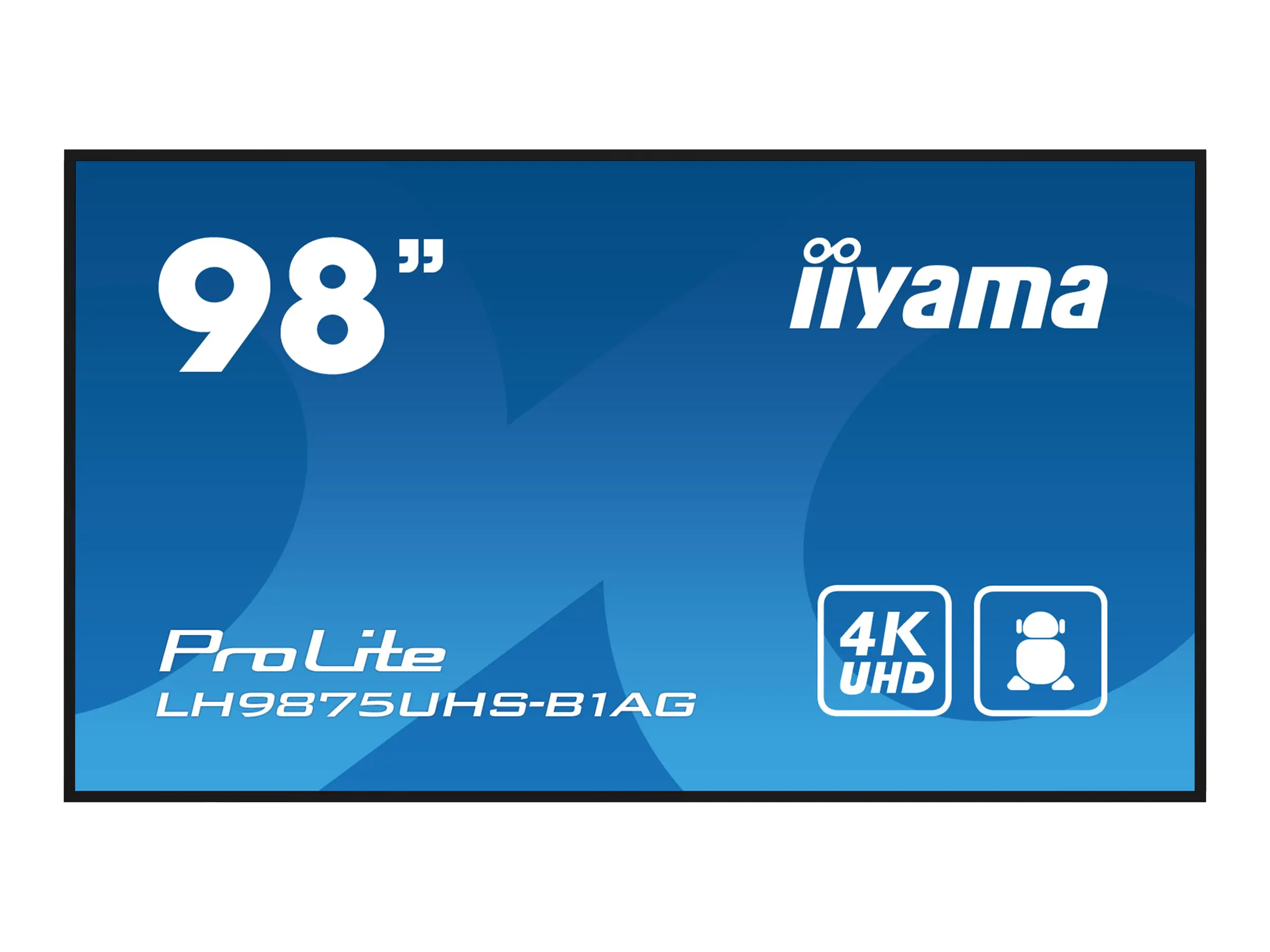 iiyama ProLite LH9875UHS-B1AG - 249 cm (98") Diagonalklasse (247.7 cm (97.5") sichtbar) LCD-Display mit LED-Hintergrundbeleuchtung - Digital Signage - mit mit SoC Mediaplayer - Android - 4K UHD (2160p) 3840 x 2160 - Schwarz