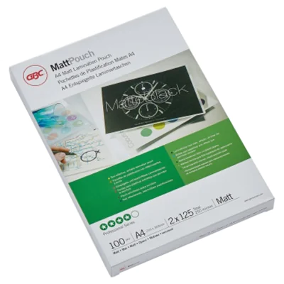 GBC Folientasche MattPouch 3747241 DIN A4 125mic 100 St./Pack. GBC Folientasche MattPouch 3747241 DIN A4 125mic 100 St./Pack.
