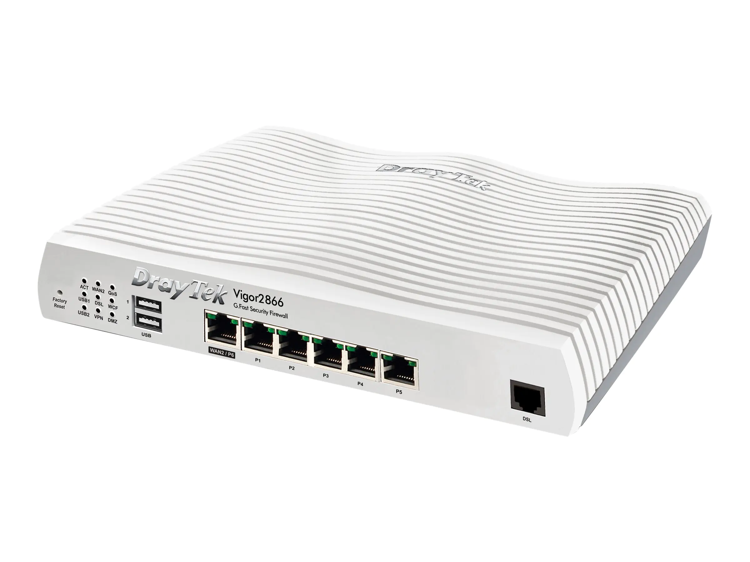 Draytek Vigor 2866 - Router - DSL-Modem 5-Port-Switch - 1GbE - WAN-Ports: 2 - wandmontierbar