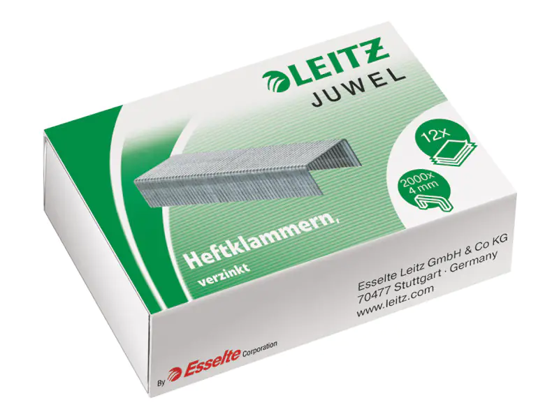 Leitz Heftklammer Juwel 56400000 4mm verzinkt Metall 2.000 St./Pack.