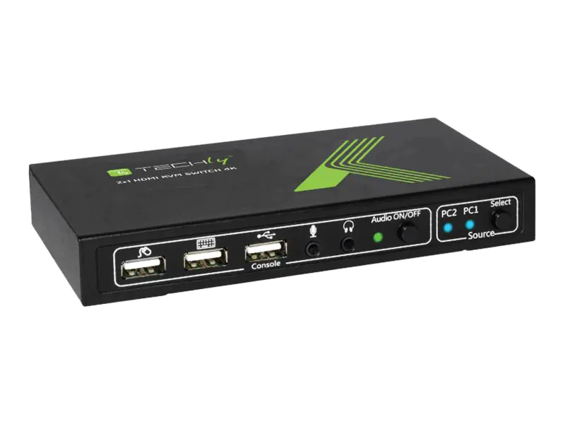 Techly KVM Switch USB, HDMI, 4K, 2 Wege IDATA-KVM-HDMI2U