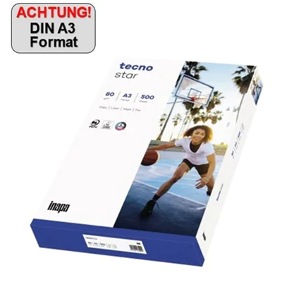 inapa tecno Kopierpapier Star 88322053 A3 500 Bl./Pack. inapa tecno Kopierpapier Star 88322053 A3 500 Bl./Pack.