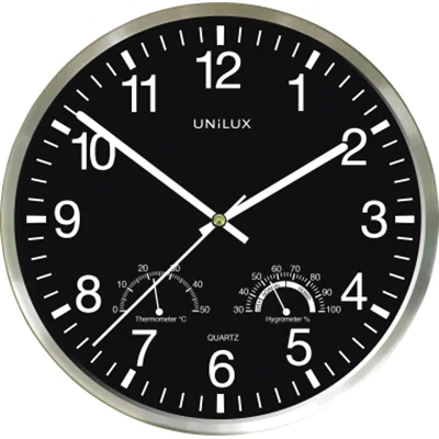 UNILUX Wanduhr WETTY 30 x 4,5 cm (Ø x T) Stahl, rostfrei/Mineralglas metallgrau UNILUX Wanduhr WETTY 30 x 4,5 cm (Ø x T) Stahl, rostfrei/Mineralglas metallgrau