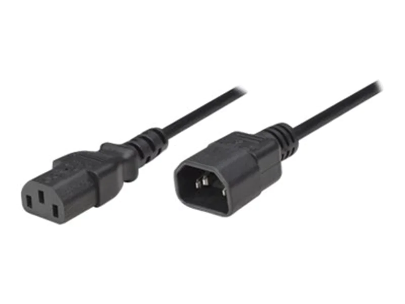 Manhattan Power Cord/Cable, C14 Male to C13 Female (kettle lead), Monitor to CPU, 1.8m, 10A, Black, Lifetime Warranty, Polybag - Stromkabel - IEC 60320 C14 zu power IEC 60320 C13 - Wechselstrom 250 V - 10 A - 1.8 m - geformt - Schwarz Manhattan Power Cord/Cable, C14 Male to C13 Female (kettle lead), Monitor to CPU, 1.8m, 10A, Black, Lifetime Warranty, Polybag - Stromkabel - IEC 60320 C14 zu power IEC 60320 C13 - Wechselstrom 250 V - 10 A - 1.8 m - geformt - Schwarz