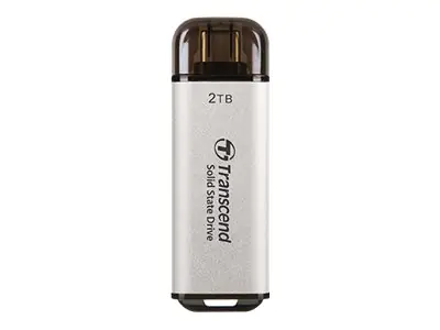 Transcend ESD300S - SSD - 512 GB - extern (tragbar) - USB 3.2 Gen 2x1 (USB-C Steckverbinder) - Silber Transcend ESD300S - SSD - 512 GB - extern (tragbar) - USB 3.2 Gen 2x1 (USB-C Steckverbinder) - Silber