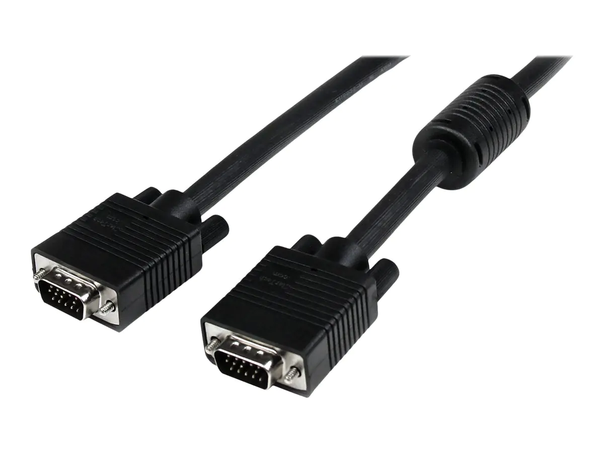 StarTech 5m VGA Monitorkabel - Koaxial HD15 Video Kabel - St/St - VGA-Kabel - HD-15 (VGA) (M) zu HD-15 (VGA) (M) - 5 m - geformt - Schwarz