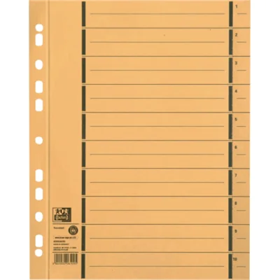 Oxford Trennblatt DIN A4 Manilakarton gelb 100 St./Pack.