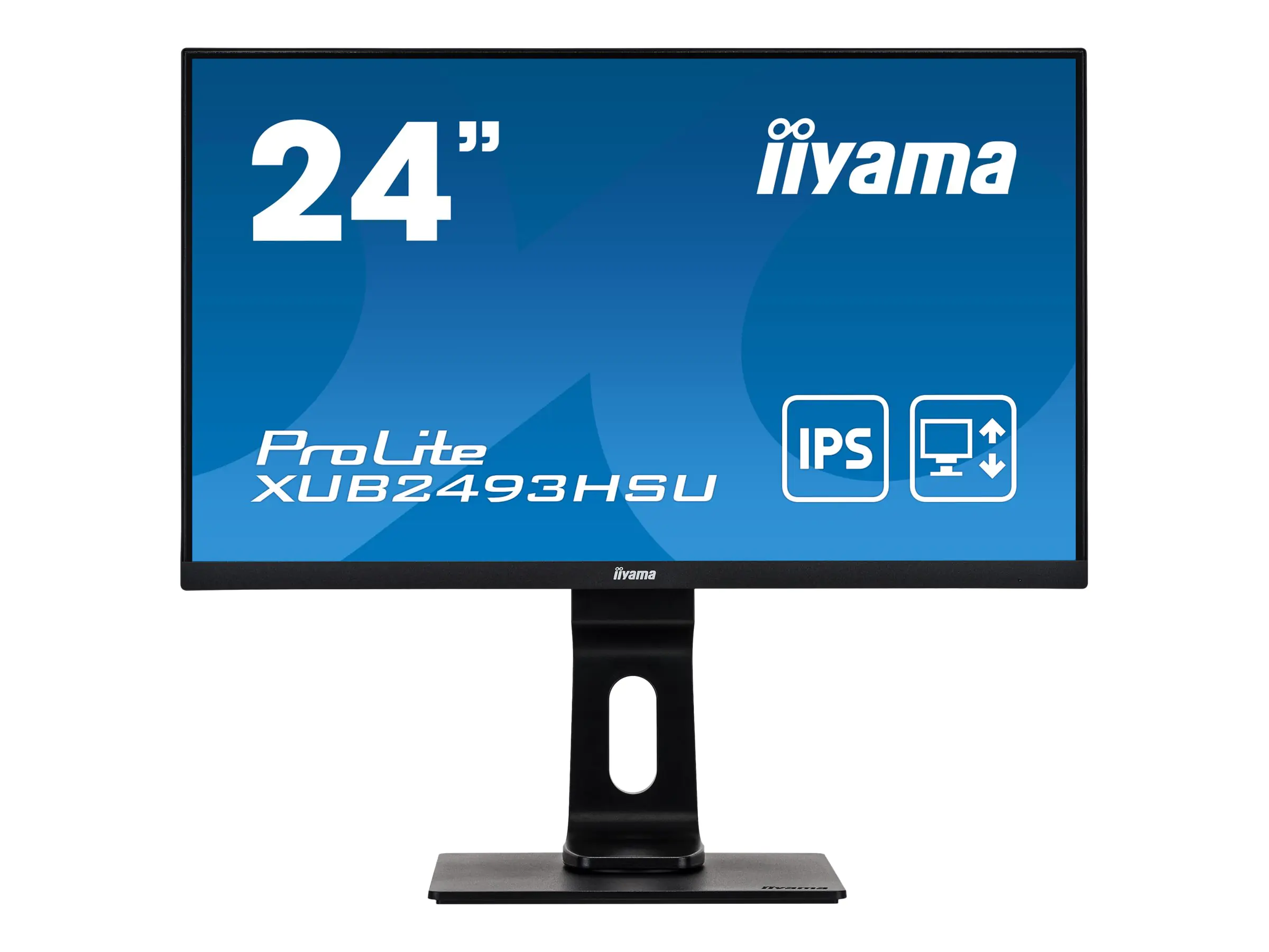Iiyama ProLite XUB2493HSU-B1 - LED-Monitor - 61 cm (24") (23.8" sichtbar) - 1920 x 1080 Full HD (1080p) @ 60 Hz - IPS - 250 cd/m² - 1000:1 - 4 ms - HDMI, VGA, DisplayPort - Lautsprecher - mattschwarz