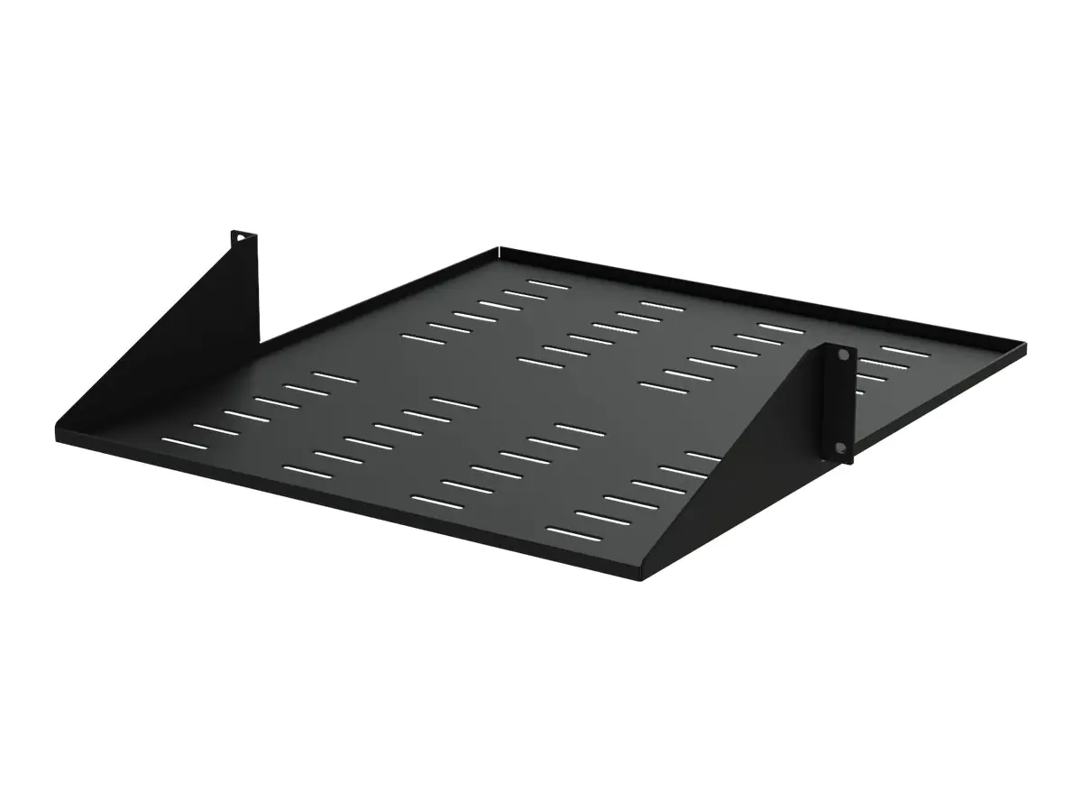 StarTech 2U Vented 19" 2-Post Network Rack Cabinet Shelf, 20in Deep Center Mount Cantilever Tray Rackmount Shelf for AV/Data Equipment Enclosure with Cage Nuts & Screws 75lb Capacity - 2U Fixed Rack Shelf (CABSHF2POSTV2) - Rack - Regal - Schwarz - 2U - 48