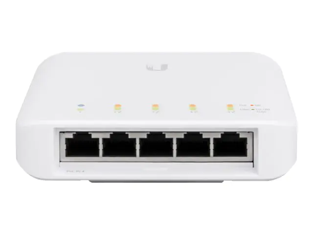 Ubiquiti UniFi Switch USW-FLEX - Switch - managed - 4 x 10/100/1000 (PoE) + 1 x 10/100/1000 (PoE) - wandmontierbar, Stangenmontage - PoE (46 W)