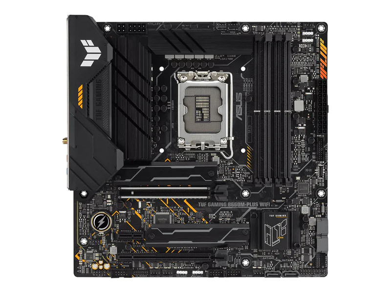 ASUS TUF GAMING B660M-PLUS WIFI, Intel, LGA 1700, Intel® Celeron®, Intel® Core™ i3, Intel® Core™ i5, Intel® Core™ i7, Intel® Core™ i9,..., LGA 1700, DDR5-SDRAM, 128 GB 90MB1AZ0-M0EAY0