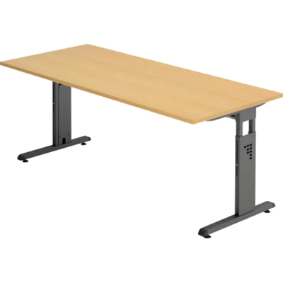 Hammerbacher Schreibtisch VOS19/6/G C-Fuß 180x80cm buche/graphit Hammerbacher Schreibtisch VOS19/6/G C-Fuß 180x80cm buche/graphit