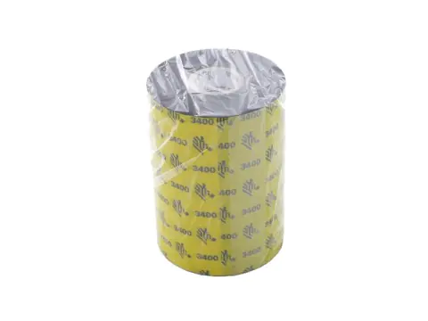 Zebra 3400 Wax/Resin - Schwarz - 110 mm x 450 m - Thermotransfer-Farbband - für PAX 110, 170; S Series 105, 160; Stripe S300, S500; Xi Series 140, 90; Z Series Z4M, Z6M