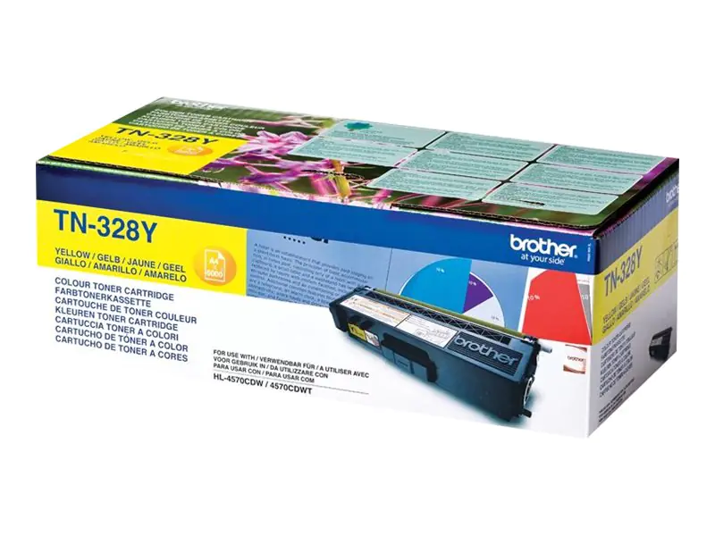 Brother TN328Y - Gelb - Original - Tonerpatrone - für Brother DCP-9270CDN, HL-4570CDW, HL-4570CDWT, MFC-9970CDW