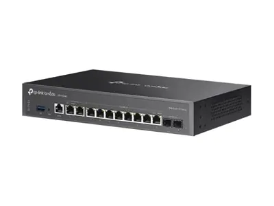 TP-Link Omada ER7412-M2 V1 - Router 12-Port-Switch - 1GbE, 2.5GbE - WAN-Ports: 12 - an Rack montierbar