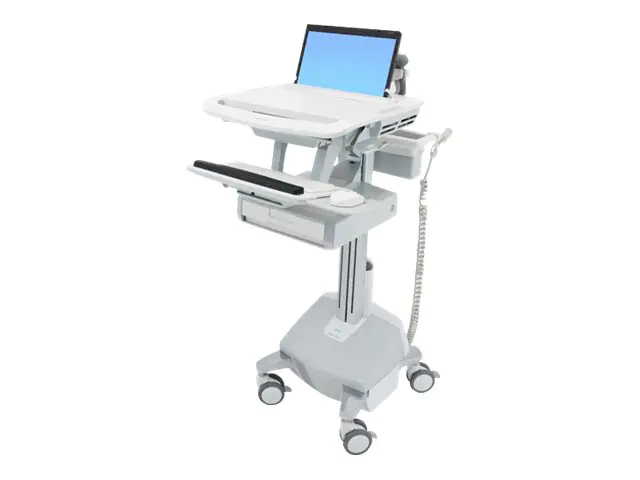 Ergotron - Wagen (nur Laden) - offene Architektur - für Notebook/Tastatur/Maus - medizinisch - Aluminium, verzinker Stahl, hochwertiger Kunststoff - Grau, weiß, Polished Aluminum - Bildschirmgröße: bis zu 43,9 cm (17,3" Breitbild) - Ausgang: Wechselstrom Ergotron - Wagen (nur Laden) - offene Architektur - für Notebook/Tastatur/Maus - medizinisch - Aluminium, verzinker Stahl, hochwertiger Kunststoff - Grau, weiß, Polished Aluminum - Bildschirmgröße: bis zu 43,9 cm (17,3" Breitbild) - Ausgang: Wechselstrom