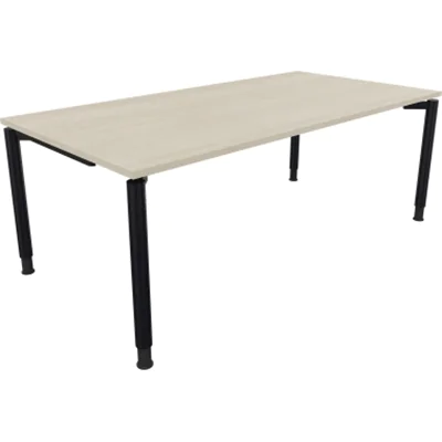 Schreibtisch Vierfuß Quadratrohr B2000xT1000xH680-820 an/Lichtgrau