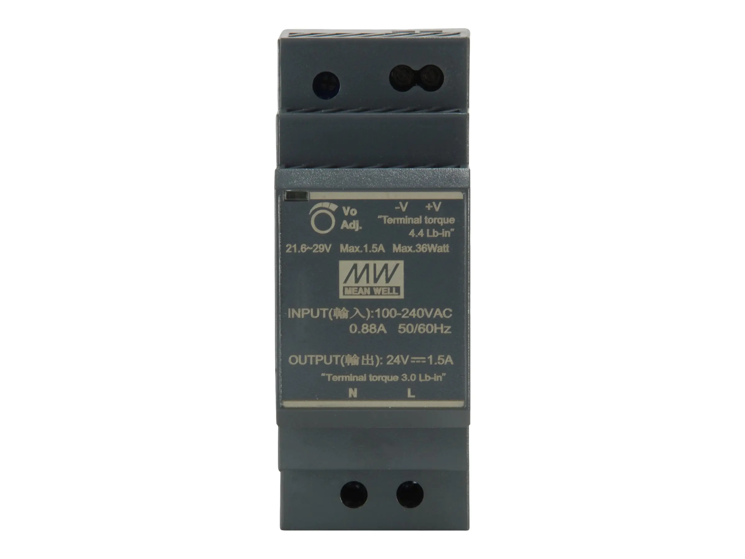 LevelOne POW-2411 - Netzteil (DIN-Schienenmontage möglich) - AC 85-264 / DC 120-370 V - 30 Watt