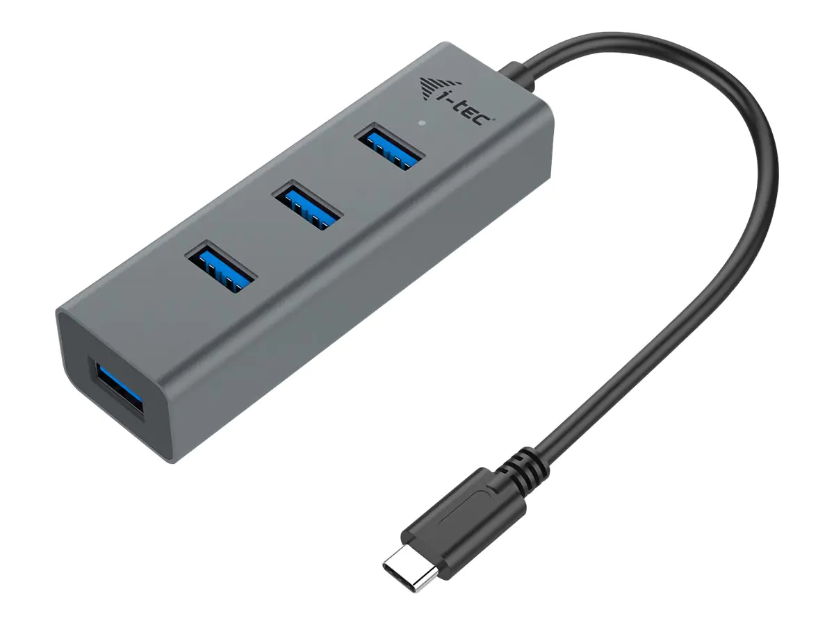i-Tec USB-C 3.1 Metal HUB - Hub - 4 x SuperSpeed USB 3.0 - Desktop i-Tec USB-C 3.1 Metal HUB - Hub - 4 x SuperSpeed USB 3.0 - Desktop