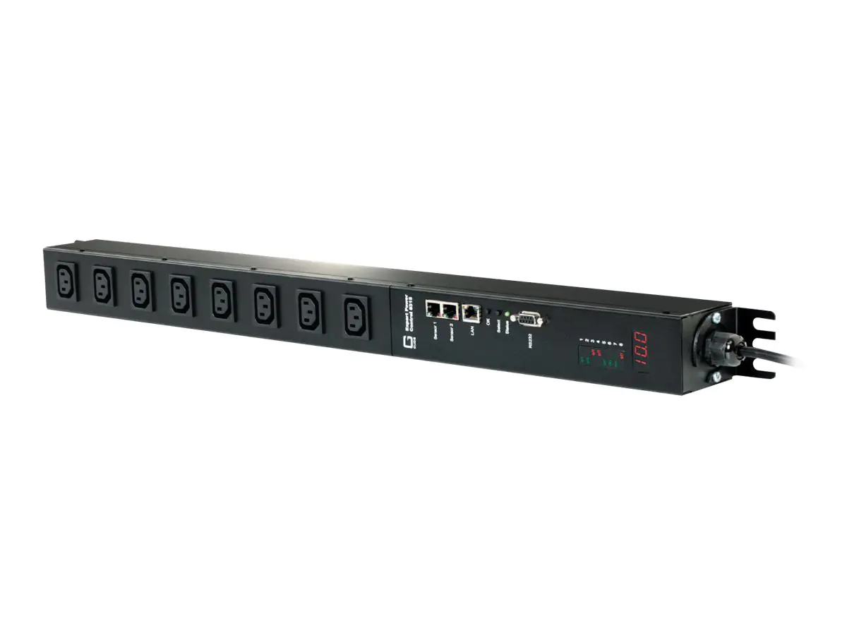 Gude Expert Power Control 8316 Series 8316-2 - Stromverteilungseinheit (Rack - einbaufähig) - Wechselstrom 230 V - Ethernet 10/100, RS-232 - Eingabe, Eingang IEC 60320 C20 - Ausgangsanschlüsse: 8 (8x IEC 60320 C13) - 0U - 48.3 cm (19")