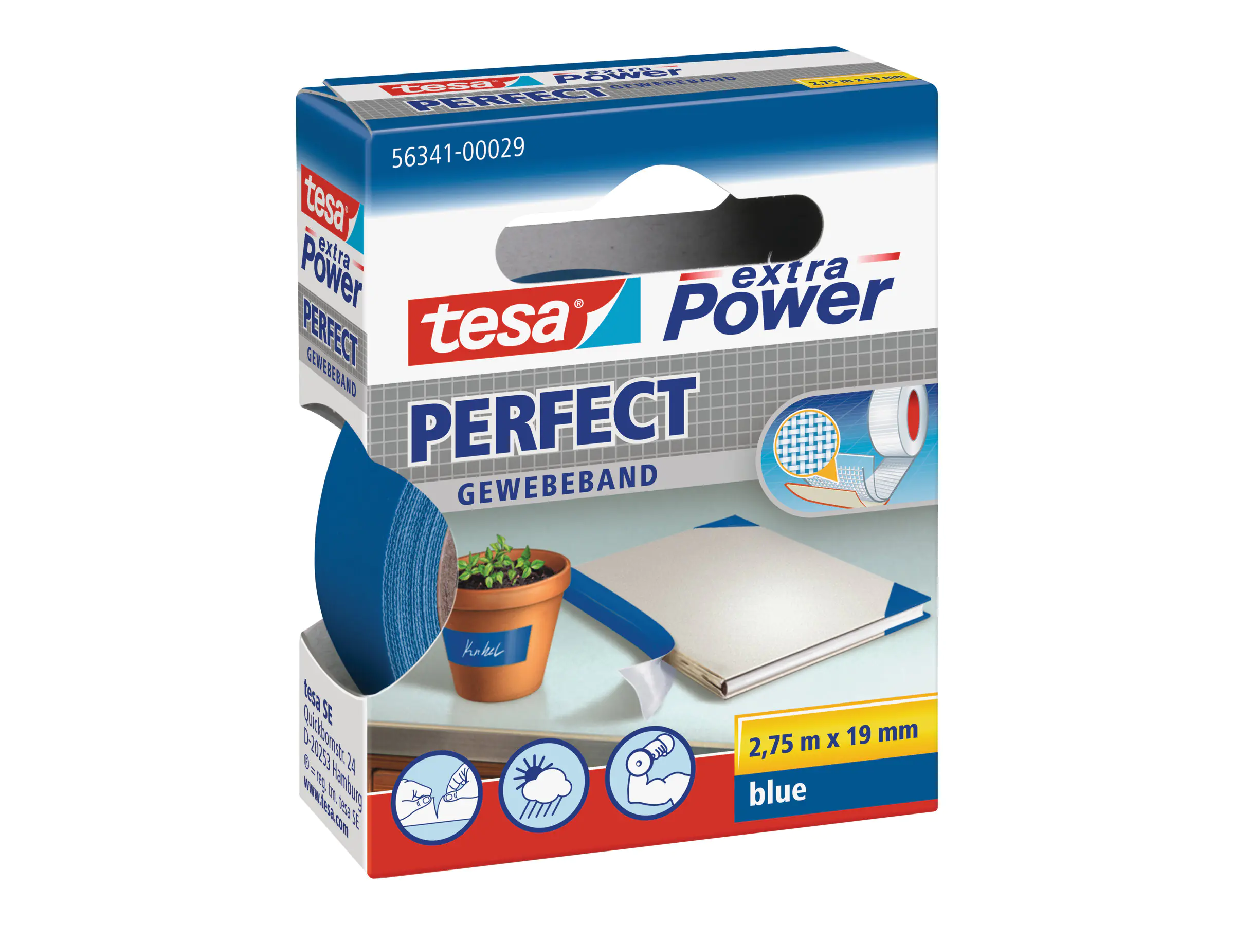 Tesa extra Power Perfect - Gewebeband - 19 mm 56341-00029-02
