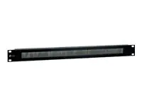 Equip Rack-Bürstenleiste - Schwarz, RAL 9005 - 1U - 48.3 cm (19") 327411