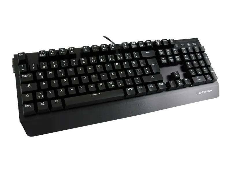 LC Power LC-KEY-MECH-1 - Tastatur - hinterleuchtet - USB - QWERTZ - Deutsch - Tastenschalter: CHERRY MX Red - Schwarz - retail