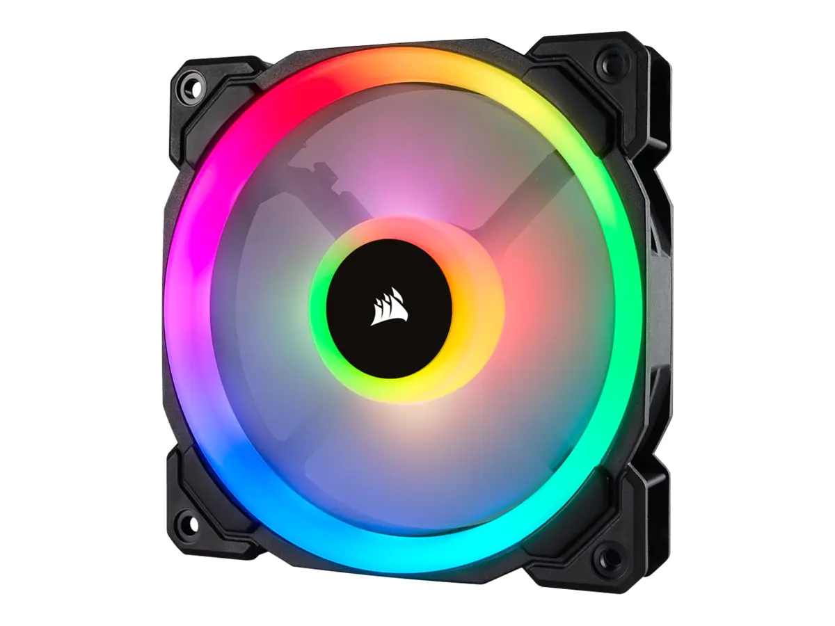 Corsair LL Series LL120 RGB Dual Light Loop - Gehäuselüfter - 120 mm - weiß, Blau, Gelb, Rot, grün, orange, violett