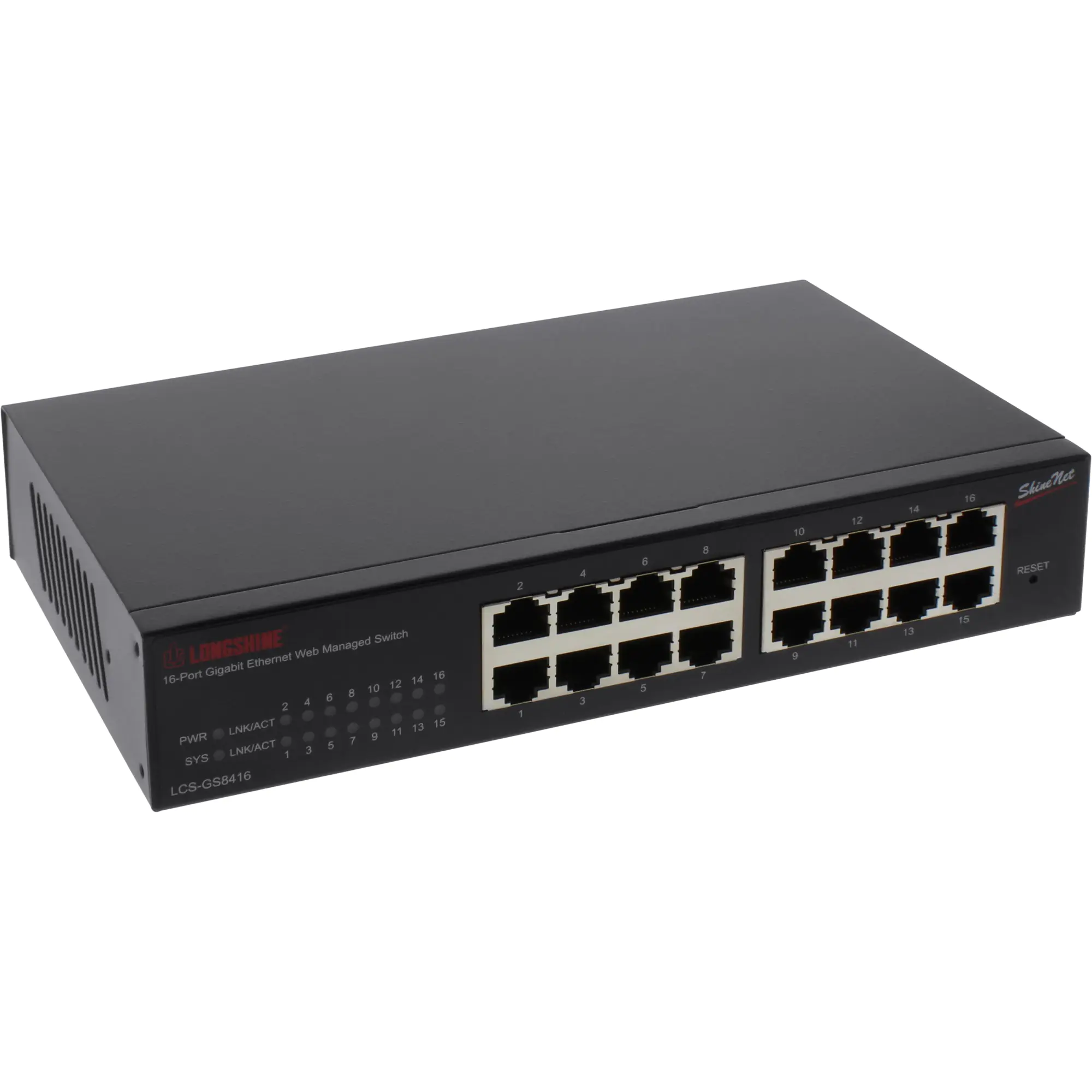 Longshine Switch 267mm GS8424 Web Smart SNMP Fanless 24*GE - Switch - 1 Gbps LCS-GS8424