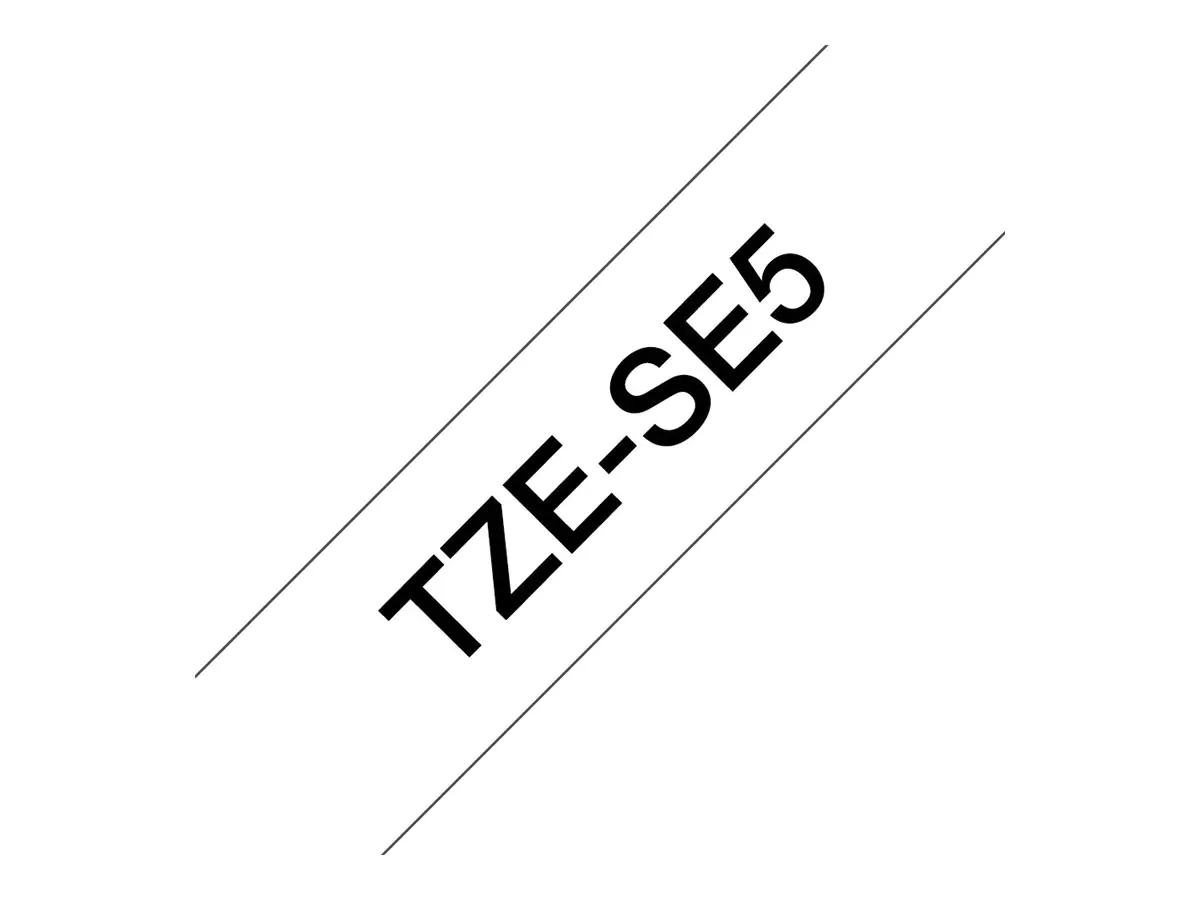 Brother TZe-SE5 - Schwarz auf Weiß - Rolle (2,4 cm x 8 m) 1 Kassette(n) Etikettenband - für P-Touch PT-1400, PT-1650, PT-E310BTVP