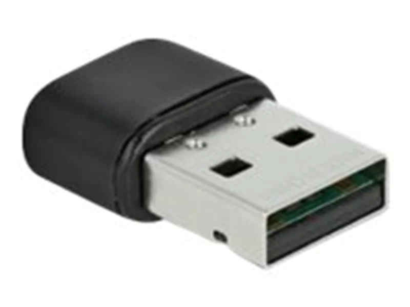 Delock Bluetooth 4.2 and Dualband WLAN ac/a/b/g/n 433 Mbps USB Adapter - Netzwerkadapter - USB 2.0 - Wi-Fi 5, Bluetooth 4.2 - Schwarz