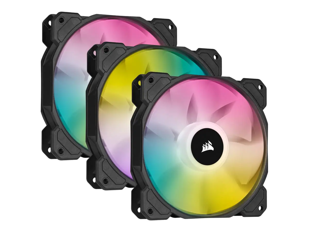 Corsair iCUE SP120 RGB ELITE - System Schrank-Gebläseset - 120 mm (Packung mit 3) CO-9050109-WW