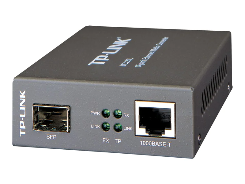 TP-Link MC220L - Medienkonverter - 1GbE - 1000Base-LX, 1000Base-SX, 1000Base-LH - RJ-45 / SFP (mini-GBIC) - bis zu 10 km - 850 nm / 1310 nm - für P/N: TL-MC1400 TP-Link MC220L - Medienkonverter - 1GbE - 1000Base-LX, 1000Base-SX, 1000Base-LH - RJ-45 / SFP (mini-GBIC) - bis zu 10 km - 850 nm / 1310 nm - für P/N: TL-MC1400