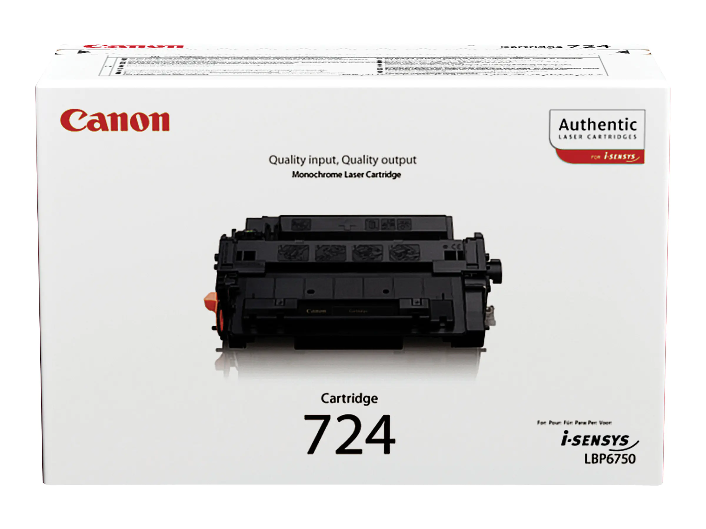 Canon CRG-724 - Schwarz - Original - Tonerpatrone - für i-SENSYS LBP6750dn, LBP6780x, MF512x, MF515x