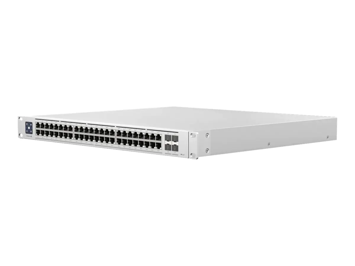 Ubiquiti UniFi Switch USW-Enterprise-48-PoE - Switch - L3 - managed - 48 x 100/1000/2.5G (PoE+) + 4 x 1 Gigabit/10 Gigabit SFP+ (Uplink) - an Rack montierbar - PoE+ (720 W) Ubiquiti UniFi Switch USW-Enterprise-48-PoE - Switch - L3 - managed - 48 x 100/1000/2.5G (PoE+) + 4 x 1 Gigabit/10 Gigabit SFP+ (Uplink) - an Rack montierbar - PoE+ (720 W)