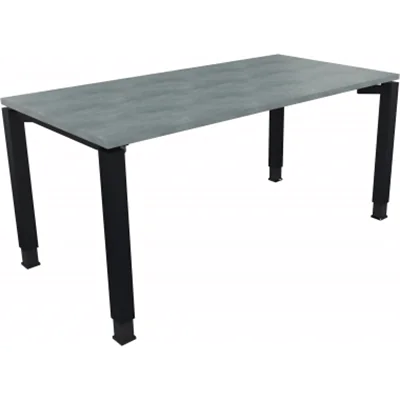 Schreibtisch Vierfuß Quadratrohr B1600xT800xH680-820 an/Beton Schreibtisch Vierfuß Quadratrohr B1600xT800xH680-820 an/Beton