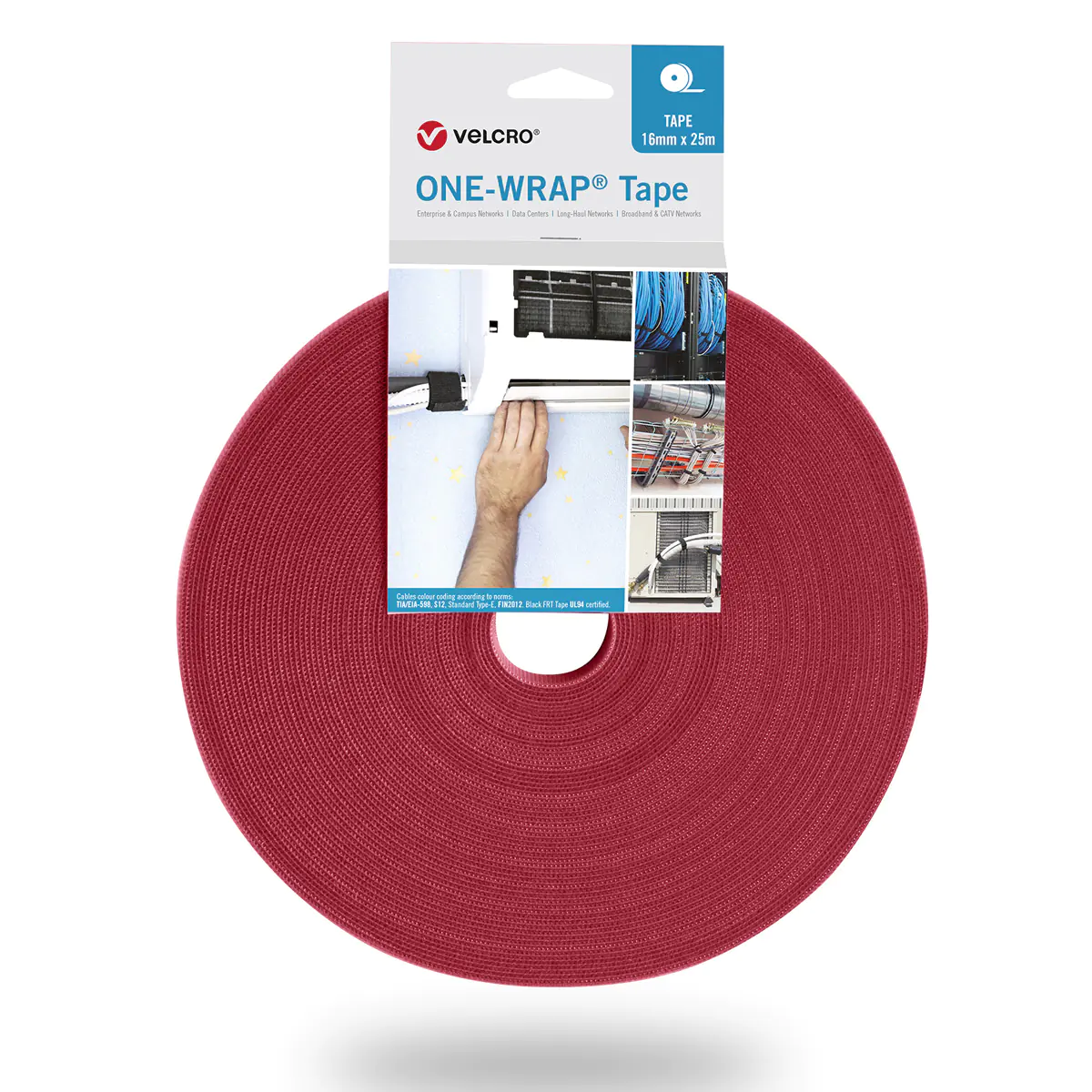 VELCRO One Wrap Band 25m 50mm Rot VEL-OW64183 VELCRO One Wrap Band 25m 50mm Rot VEL-OW64183