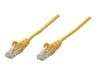 Intellinet Network Patch Cable, Cat6A, 0.25m, Yellow, Copper, S/FTP, LSOH / LSZH, PVC, RJ45, Gold Plated Contacts, Snagless, Booted, Lifetime Warranty, Polybag - Patch-Kabel (DTE) 737036