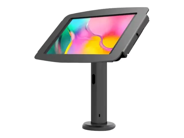 Compulocks Galaxy Tab A8 10.5" Space Enclosure Tilting Stand 8" - Aufstellung - für Tablett - neigbares Standgehäuse - verriegelbar - hochwertiges Aluminium - Schwarz - Bildschirmgröße: 26.7 cm (10.5") TCDP01105GA8SB