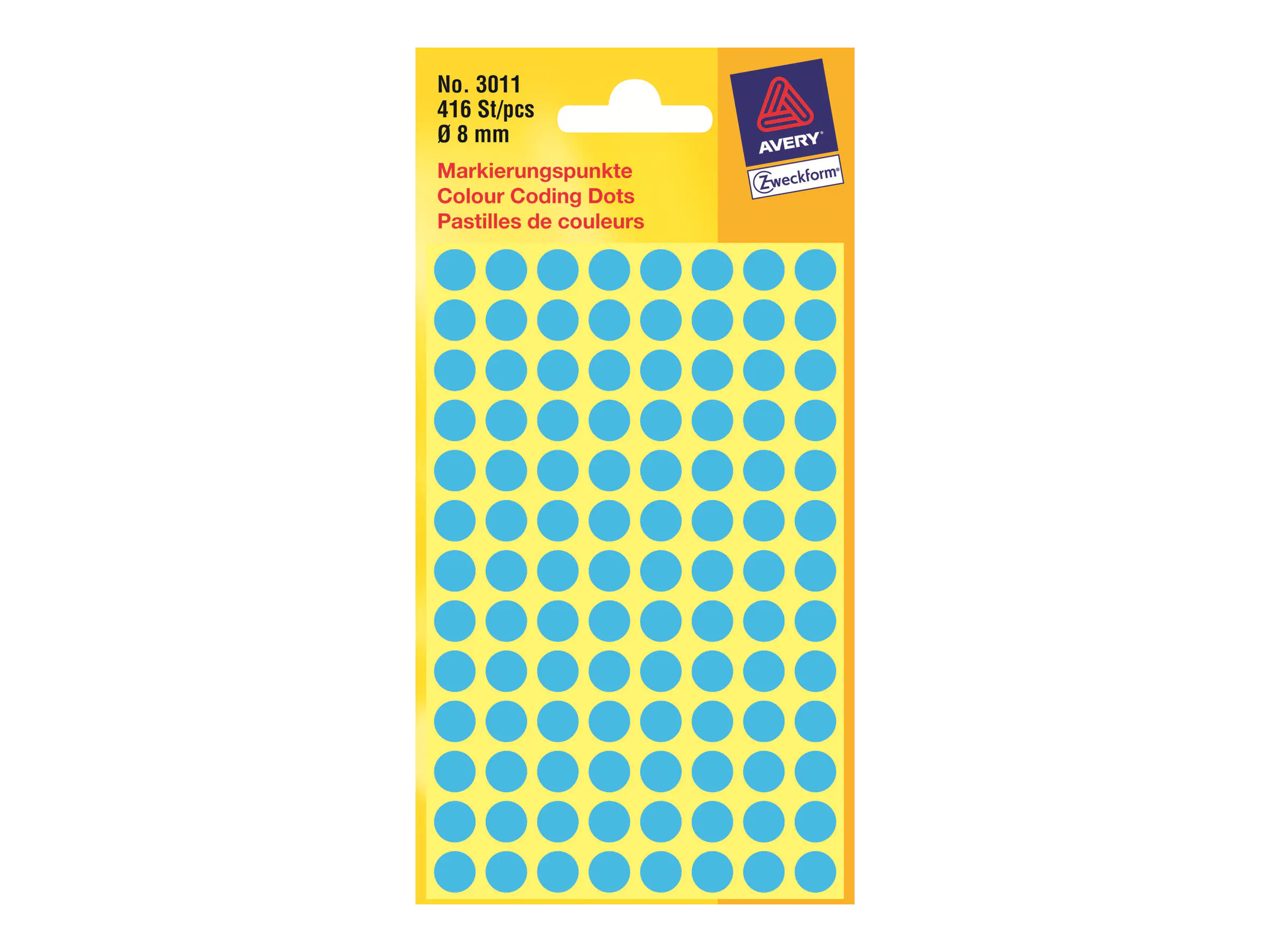 Avery Zweckform Markierungspunkt 3011 8mm blau 416 St./Pack.