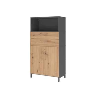Hammerbacher Regalschrank FlexWall 800 x 1.532 x 417 mm (B x H x T) Flügeltür ohne Rollen Holz Hammerbacher Regalschrank FlexWall 800 x 1.532 x 417 mm (B x H x T) Flügeltür ohne Rollen Holz