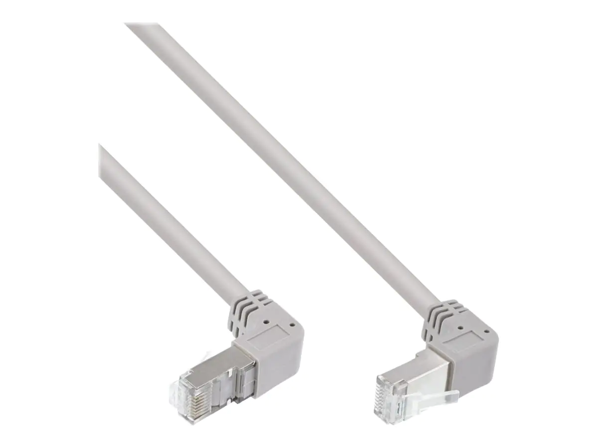 InLine Patchkabel oben/unten gewinkelt - S/FTP (PiMf) - Cat.6 - PVC - grau - 2,67m S-76603U-2.67