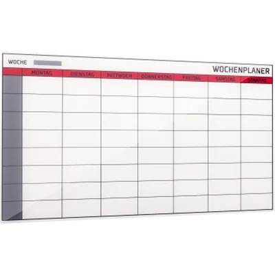 Bi-Office Wochenplaner GL163801 Glas Kollektion 4 mm weiß Bi-Office Wochenplaner GL163801 Glas Kollektion 4 mm weiß