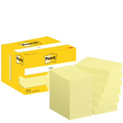 Post-it Haftnotiz Notes 51 x 76 mm (B x H) gelb 100 Bl./Block 12 Block/Pack. Post-it Haftnotiz Notes 51 x 76 mm (B x H) gelb 100 Bl./Block 12 Block/Pack.