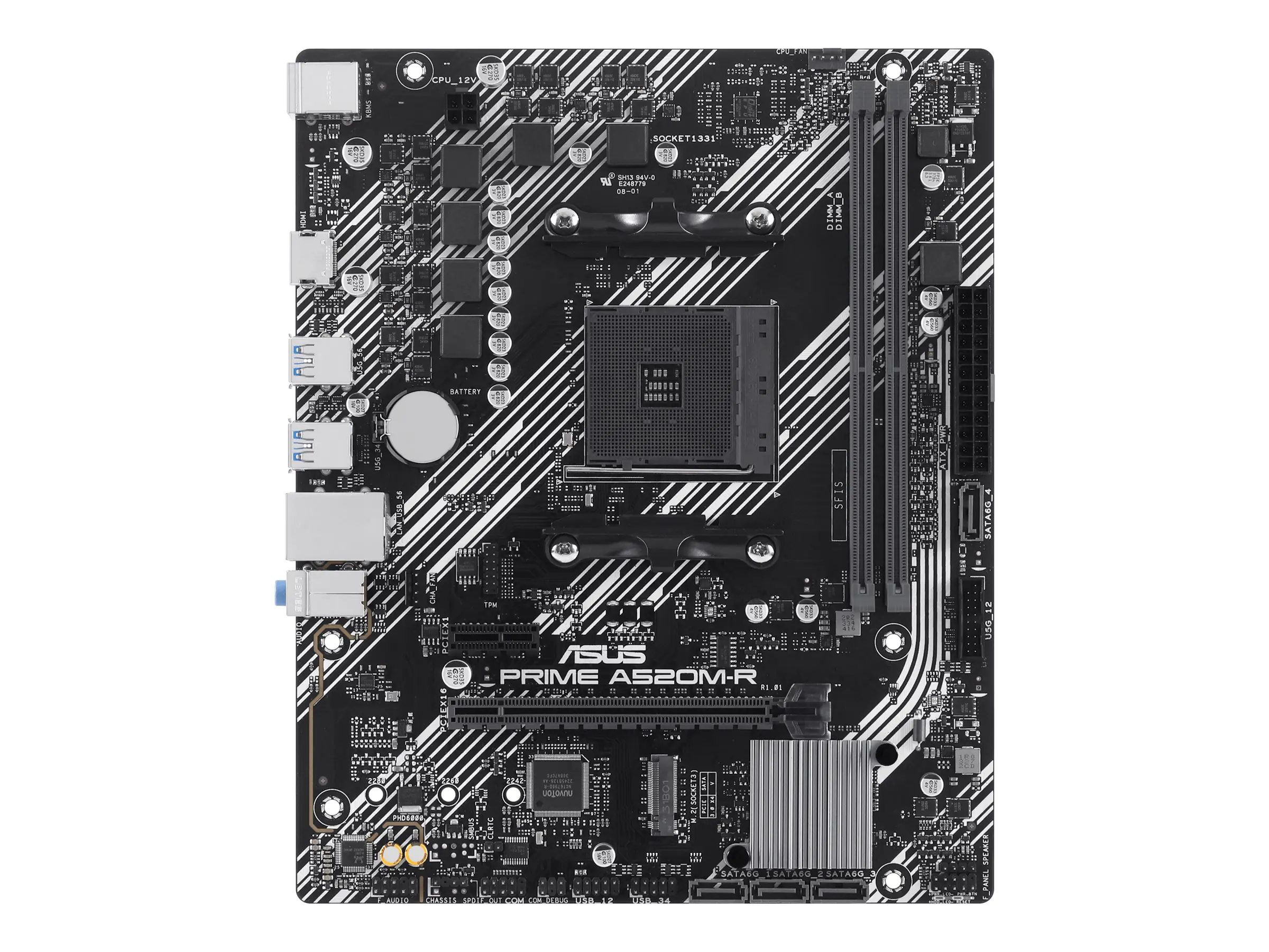 ASUS PRIME A520M-R - Motherboard - micro ATX - Socket AM4 - AMD A520 Chipsatz - USB 3.2 Gen 1 - Gigabit LAN - Onboard-Grafik (CPU erforderlich) - HD Audio (8-Kanal) ASUS PRIME A520M-R - Motherboard - micro ATX - Socket AM4 - AMD A520 Chipsatz - USB 3.2 Gen 1 - Gigabit LAN - Onboard-Grafik (CPU erforderlich) - HD Audio (8-Kanal)