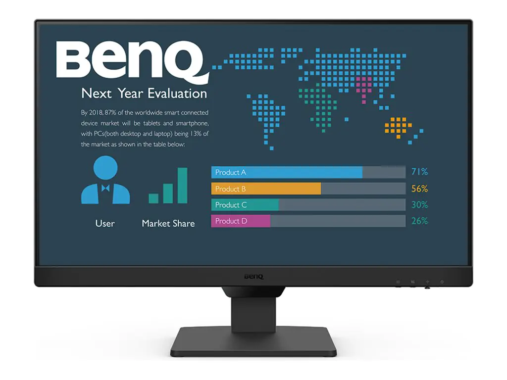 BenQ BL2490 - LED-Monitor - 60.5 cm (23.8") (24" sichtbar) - 1920 x 1080 Full HD (1080p) @ 100 Hz - IPS - 250 cd/m² - 1300:1 - 5 ms - 2xHDMI, DisplayPort - Lautsprecher - Schwarz